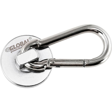 Global Industrial Neodymium Magnetic Carabiner Hook, 45 Lbs. Pull, 6PK 320754